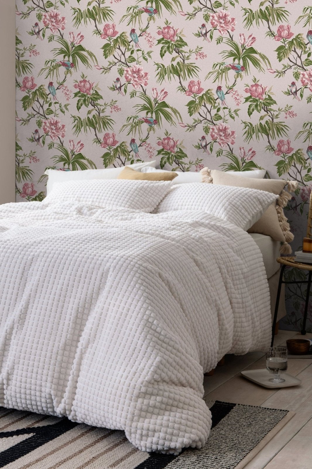 118255-Graham & Brown-Next - Birds & Blooms Mauve Wallpaper-Decor Warehouse
