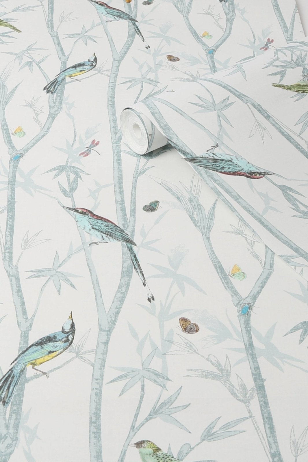 118267-Graham & Brown-Next - Chinoiseri Bird Trail Duck Egg Wallpaper-Decor Warehouse