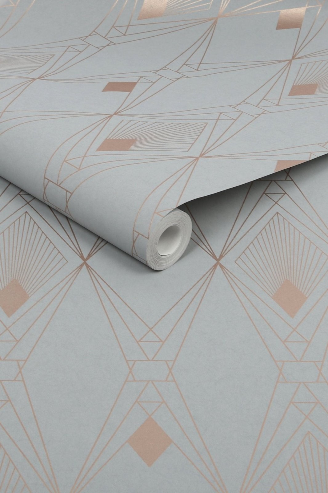 118314-Graham & Brown-Next - Deco Geometric Grey Wallpaper-Decor Warehouse