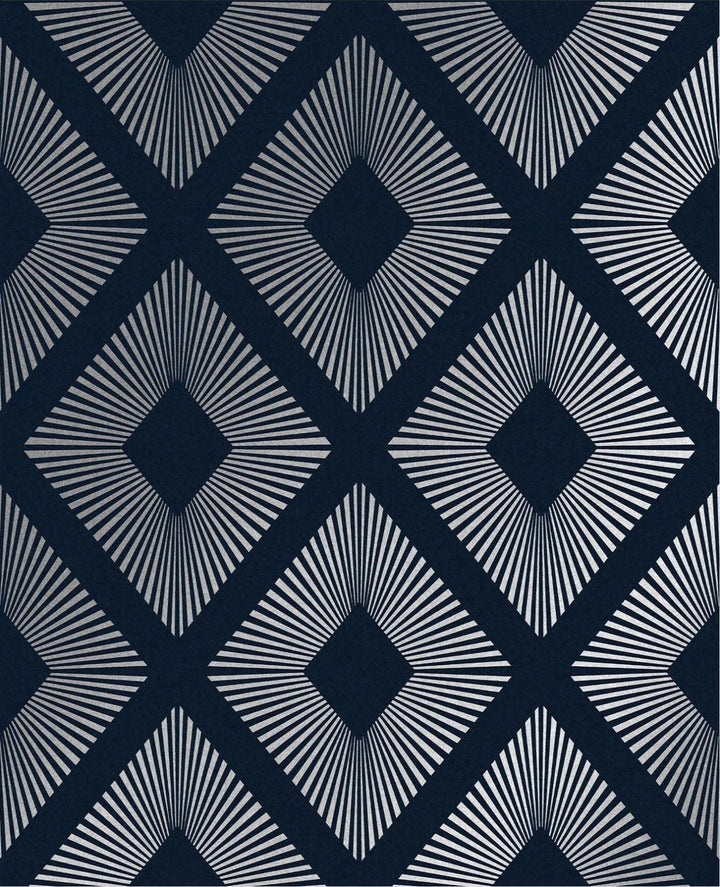 118272-Graham & Brown-Next - Deco Triangle Navy Wallpaper-Decor Warehouse