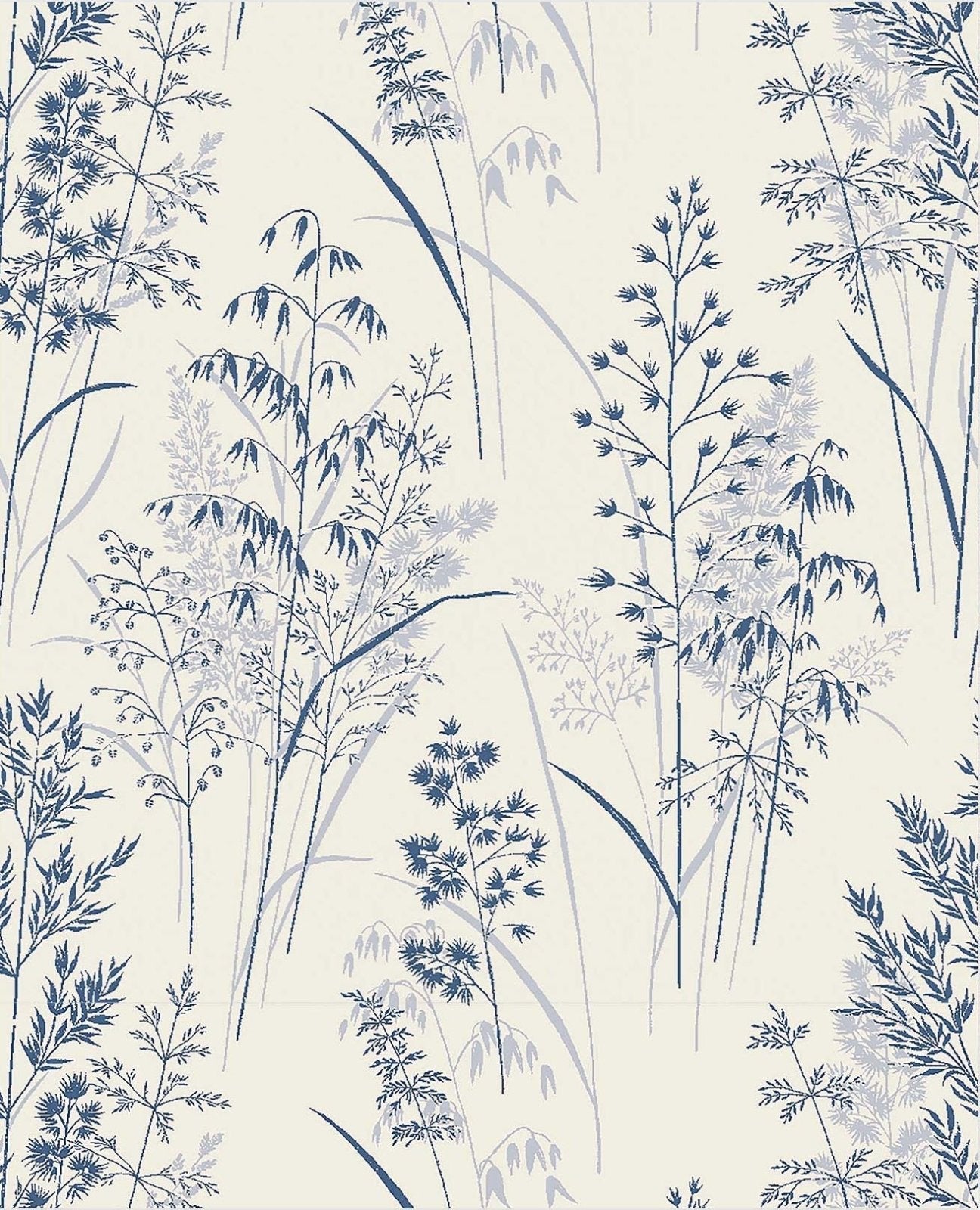 118265-Graham & Brown-Next - Leaf Sprigs Blue Wallpaper-Decor Warehouse