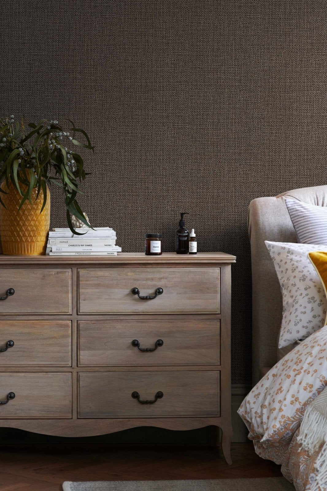 118319-Graham & Brown-Next - Linen Weave Coco Wallpaper-Decor Warehouse
