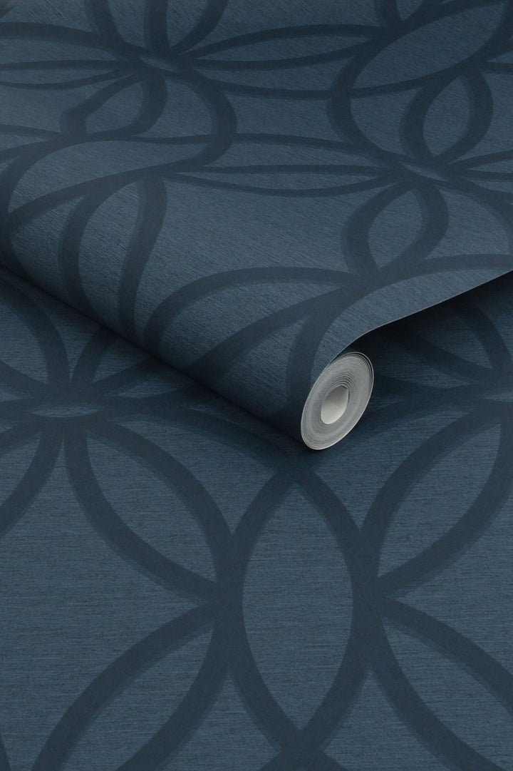 118290-Graham & Brown-Next - Luxe Eclipse Navy Wallpaper-Decor Warehouse