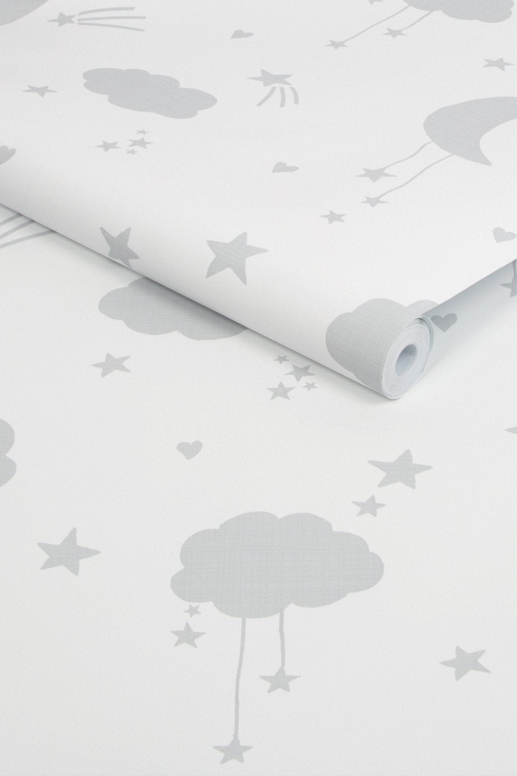118332-Graham & Brown-Next - Moon and Stars Grey Wallpaper-Decor Warehouse