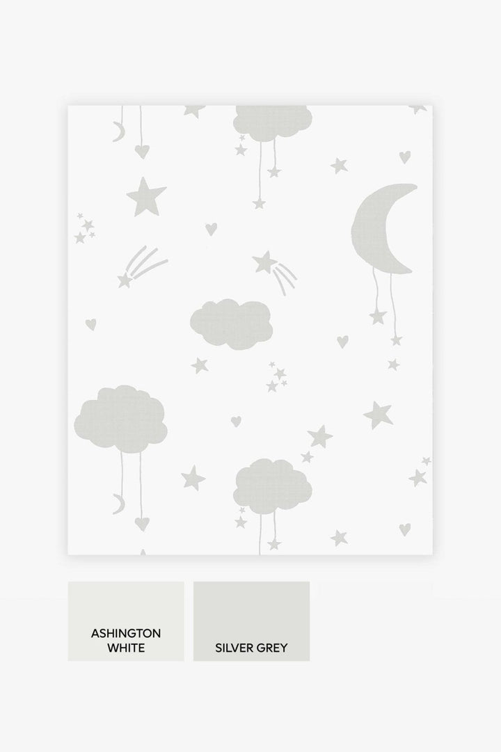 118332-Graham & Brown-Next - Moon and Stars Grey Wallpaper-Decor Warehouse