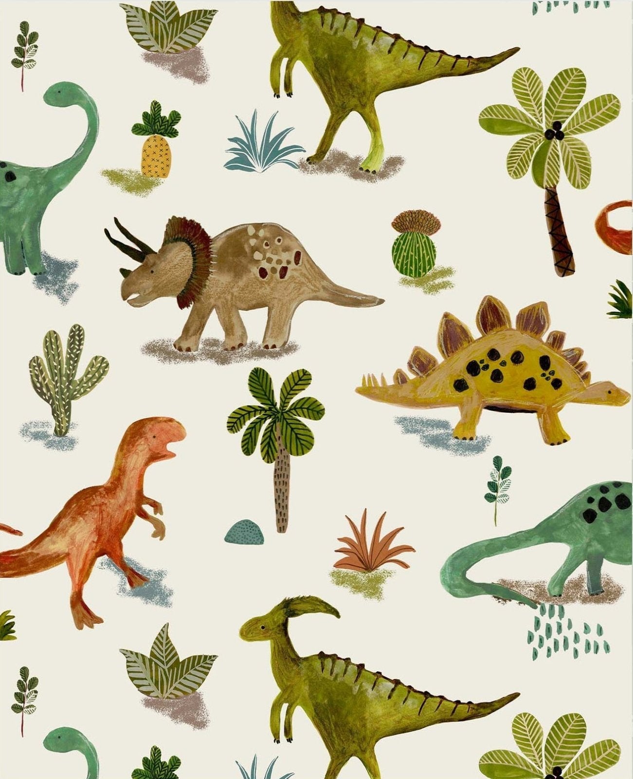 118331-Graham & Brown-Next - Prehistoric Dinosaur Friends Natural-Decor Warehouse