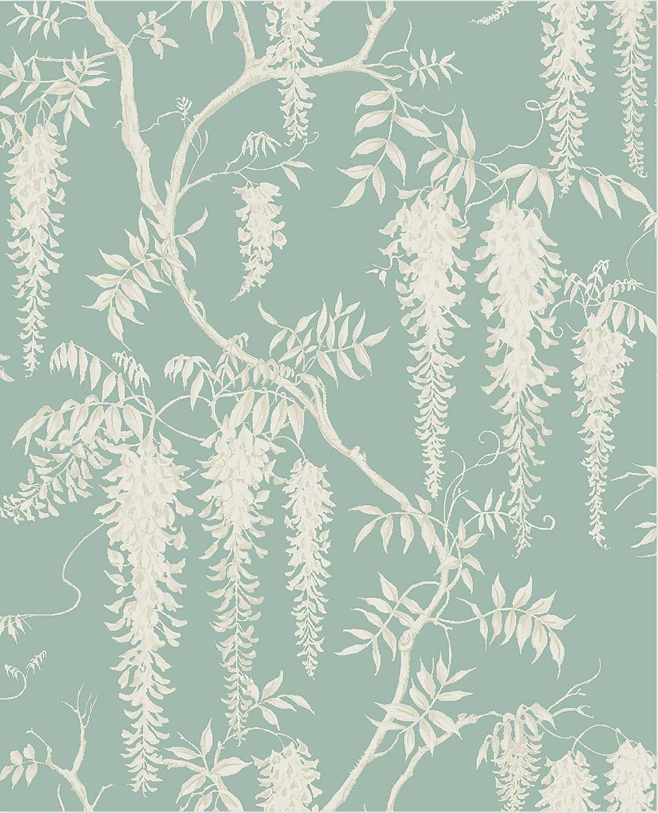 118251-Graham & Brown-Next - Wisteria Trails Duck Egg Wallpaper-Decor Warehouse