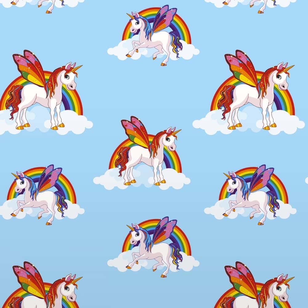 - Rainbow Unicorn Magic Cloud Kids Wallpaper - 6304 - Decor Warehouse