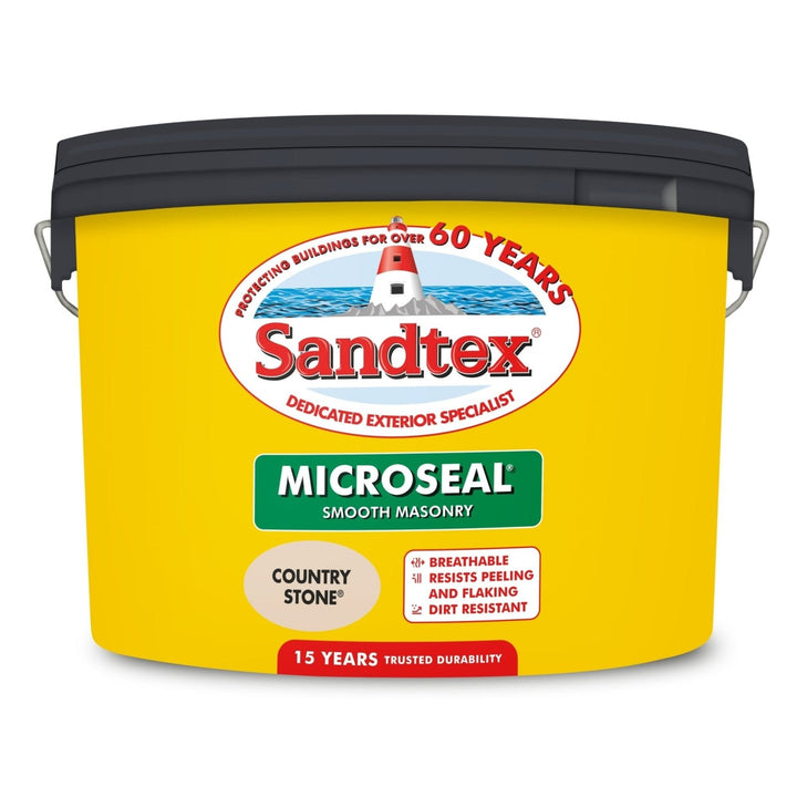 -Sandtex-Sandtex Microseal Smooth Masonry Paint- Country Stone 10L-Decor Warehouse
