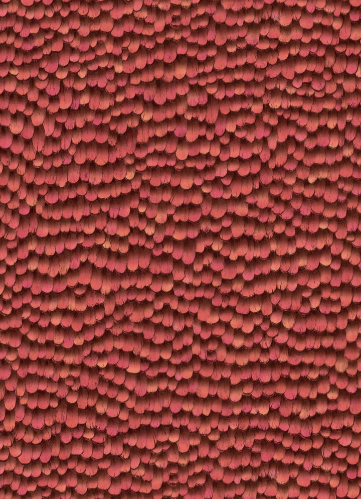 10129-06-Erismann-Select - Paradisio 2 Non-Woven 3D Feathers Red Wallpaper-Decor Warehouse