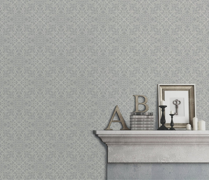 2456-Debona-Sofia - Giltter Silver Damask Wallpaper-Decor Warehouse