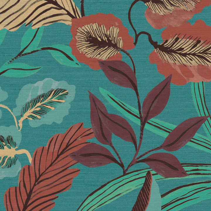 121156-Graham & Brown-Sublime - Paradise Art Blue Wallpaper-Decor Warehouse