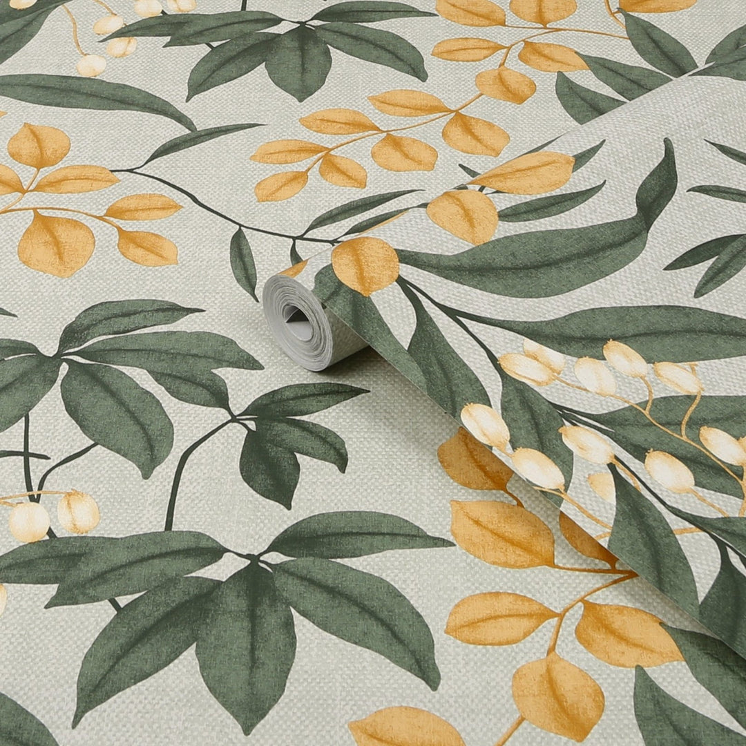 122414-Graham & Brown-Superfresco Easy - Persephone Green Wallpaper-Decor Warehouse