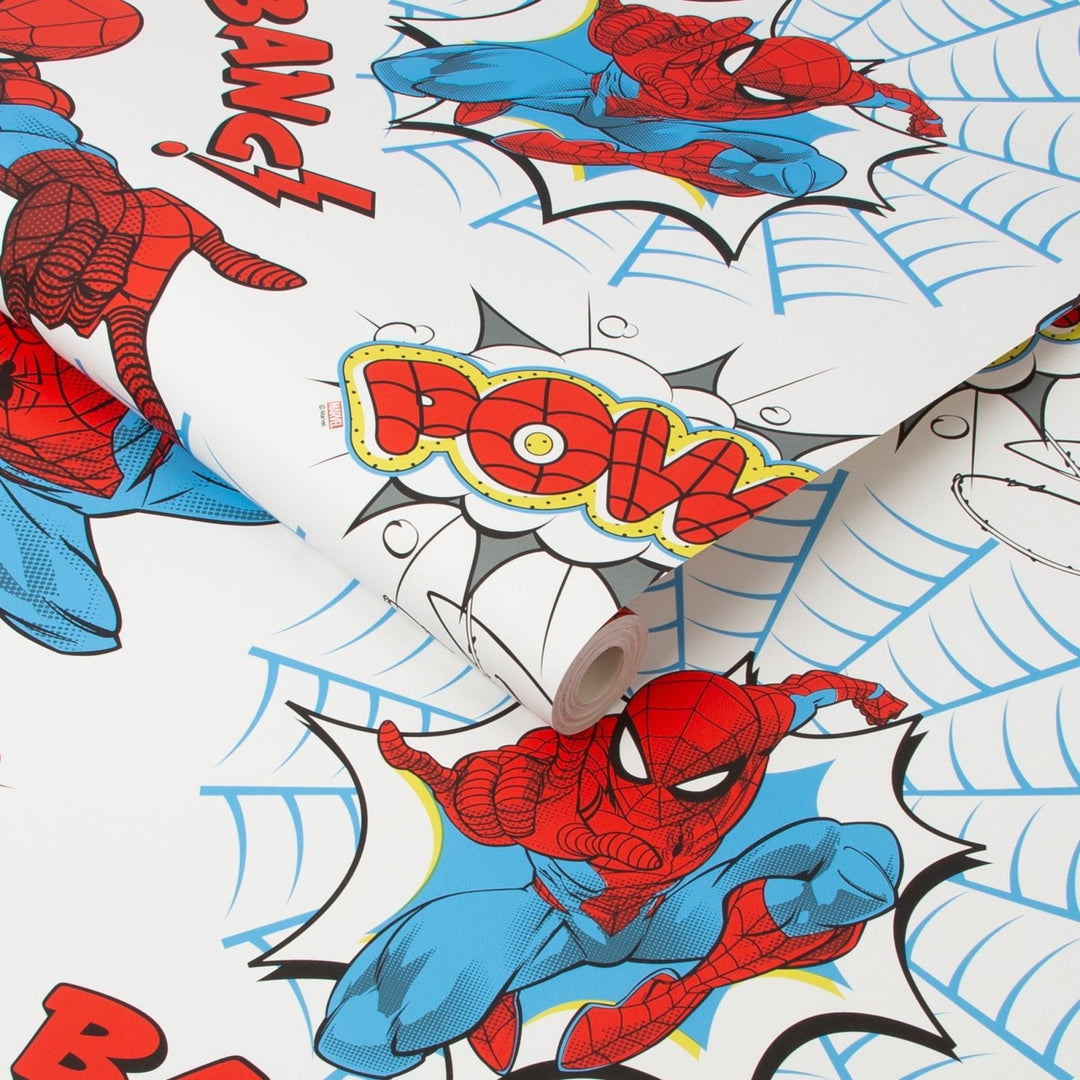 108553-Graham & Brown-Superfresco Easy - Spiderman POW! Wallpaper-Decor Warehouse