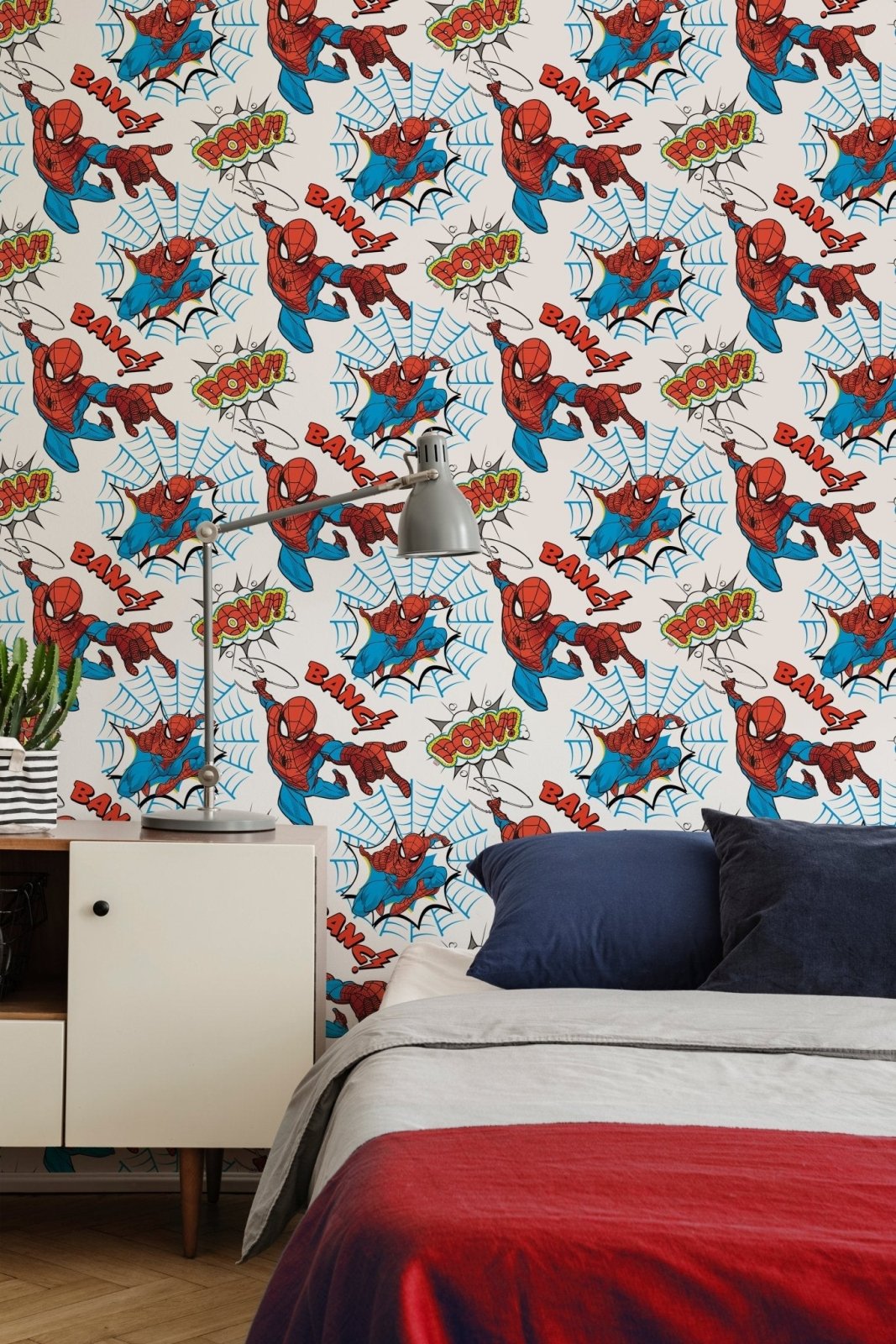 108553-Graham & Brown-Superfresco Easy - Spiderman POW! Wallpaper-Decor Warehouse